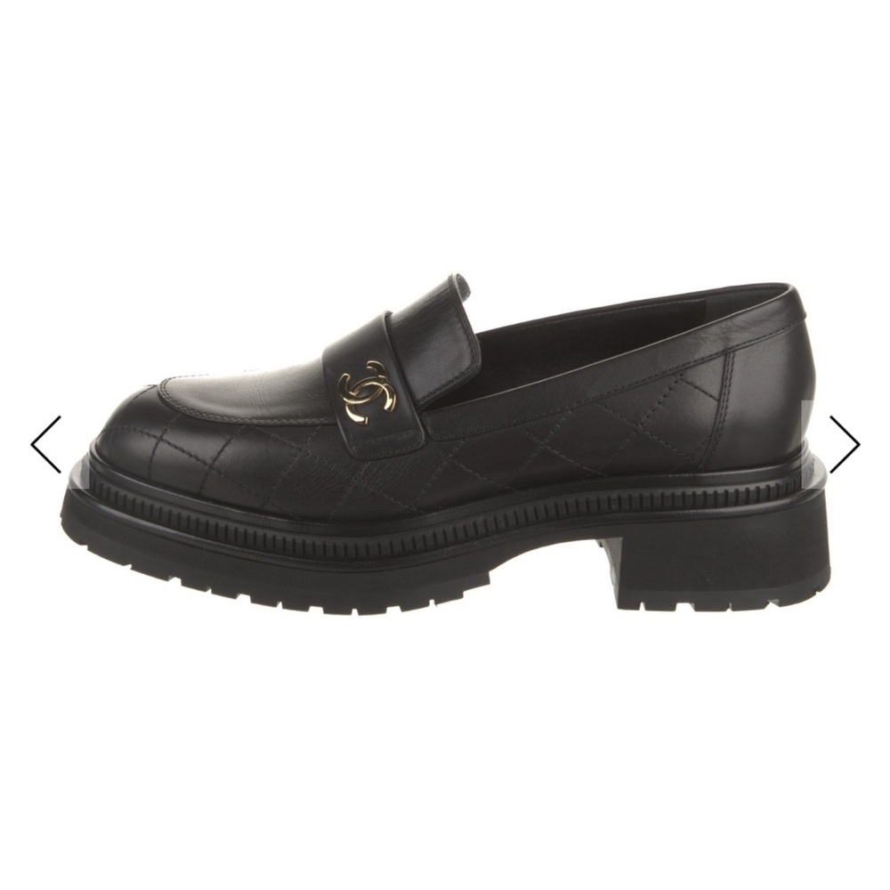Chanel Interlocking CC Logo Loafers